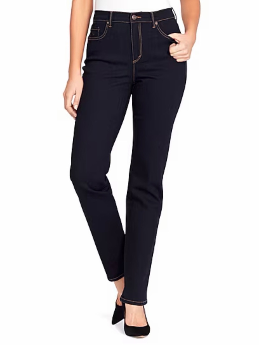 Gloria Vanderbilt Dark Navy Straight-Leg Jeans